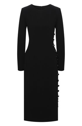 Женское платье из вискозы GIORGIO ARMANI черного цвета по цене 224500 руб., арт. 0WHVA06B/T01WD | Фото 1 Женское платье из вискозы GIORGIO ARMANI черного цвета, арт. 0WHVA06B/T01WD | Фото 1