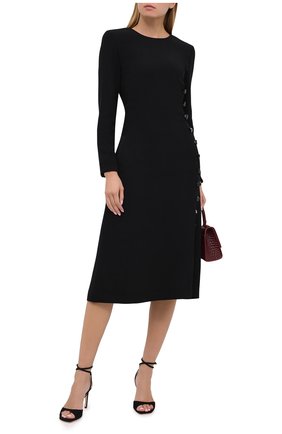 Женское платье из вискозы GIORGIO ARMANI черного цвета по цене 224500 руб., арт. 0WHVA06B/T01WD | Фото 2 Женское платье из вискозы GIORGIO ARMANI черного цвета, арт. 0WHVA06B/T01WD | Фото 2
