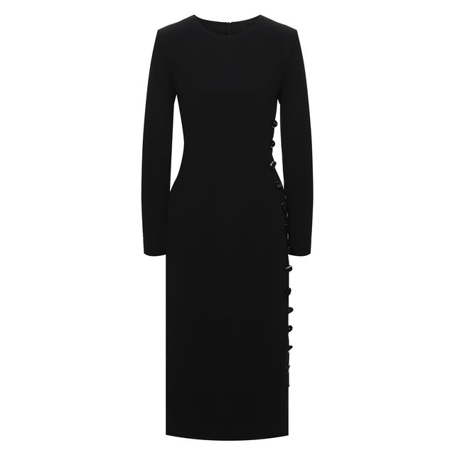 Платье из вискозы Giorgio Armani черного цвета