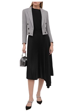 Женский шерстяной жакет SAINT LAURENT серого цвета по цене 199500 руб., арт. 637556/Y8B57 | Фото 2 Женский шерстяной жакет SAINT LAURENT серого цвета, арт. 637556/Y8B57 | Фото 2