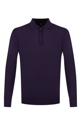 Мужское шерстяное поло LORO PIANA фиолетового цвета по цене 89700 руб., арт. FAI8083 | Фото 1 Мужское шерстяное поло LORO PIANA фиолетового цвета, арт. FAI8083 | Фото 1 (Длина (для топов): Стандартные; Материал внешний: Шерсть; Застежка: Молния; Стили: Кэжуэл; Кросс-КТ: Трикотаж; Рукава: Длинные)