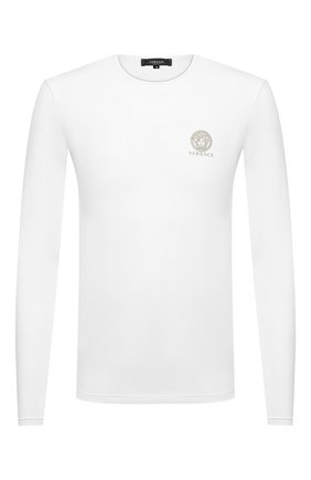 Мужские хлопковый лонгслив VERSACE белого цвета по цене 7365 руб., арт. AUU01007/A232741 | Фото 1 Мужские хлопковый лонгслив VERSACE белого цвета, арт. AUU01007/A232741 | Фото 1