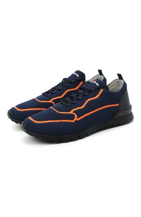 Мужские текстильные кроссовки KITON синего цвета по цене 42250 руб., арт. USSFLU0N00812 | Фото 1 Мужские текстильные кроссовки KITON синего цвета, арт. USSFLU0N00812 | Фото 1
