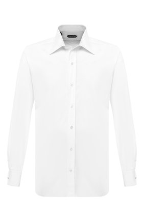 Мужская хлопковая сорочка TOM FORD белого цвета по цене 41650 руб., арт. QFT000/94S2JE | Фото 1 Мужская хлопковая сорочка TOM FORD белого цвета, арт. QFT000/94S2JE | Фото 1