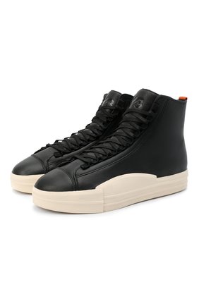 Мужские кожаные кеды yuben mid Y-3 черного цвета по цене 24700 руб., арт. FX0568/M | Фото 1 Мужские кожаные кеды yuben mid Y-3 черного цвета, арт. FX0568/M | Фото 1
