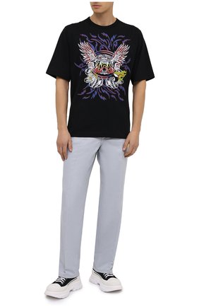 Мужская хлопковая футболка DRIES VAN NOTEN черного цвета по цене 18250 руб., арт. 202-21121-1600 | Фото 2 Мужская хлопковая футболка DRIES VAN NOTEN черного цвета, арт. 202-21121-1600 | Фото 2