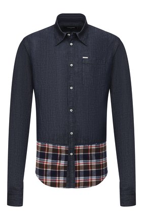 Мужская джинсовая рубашка DSQUARED2 синего цвета по цене 42050 руб., арт. S71DM0418/S30712 | Фото 1 Мужская джинсовая рубашка DSQUARED2 синего цвета, арт. S71DM0418/S30712 | Фото 1