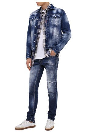 Мужские джинсы DSQUARED2 синего цвета по цене 49100 руб., арт. S71LB0795/S30342 | Фото 2 Мужские джинсы DSQUARED2 синего цвета, арт. S71LB0795/S30342 | Фото 2