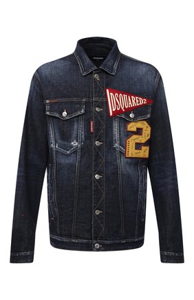 Мужская джинсовая куртка DSQUARED2 синего цвета по цене 65150 руб., арт. S74AM1062/S30664 | Фото 1 Мужская джинсовая куртка DSQUARED2 синего цвета, арт. S74AM1062/S30664 | Фото 1