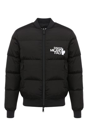 Мужской пуховый бомбер DSQUARED2 черного цвета по цене 65150 руб., арт. S74AM1088/S53140 | Фото 1 Мужской пуховый бомбер DSQUARED2 черного цвета, арт. S74AM1088/S53140 | Фото 1