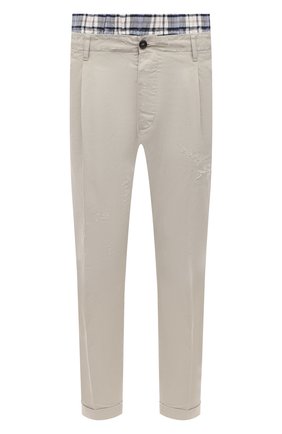 Мужской хлопковые брюки DSQUARED2 светло-серого цвета по цене 49100 руб., арт. S74KB0469/S41794 | Фото 1 Мужской хлопковые брюки DSQUARED2 светло-серого цвета, арт. S74KB0469/S41794 | Фото 1