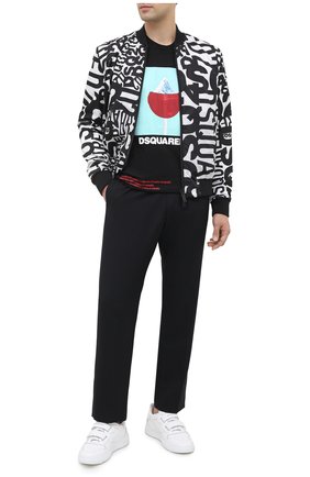 Мужская хлопковая футболка DSQUARED2 черного цвета по цене 21950 руб., арт. S71GD0948/S22427 | Фото 2 Мужская хлопковая футболка DSQUARED2 черного цвета, арт. S71GD0948/S22427 | Фото 2