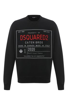 Мужской хлопковый свитшот DSQUARED2 черного цвета по цене 33950 руб., арт. S71GU0402/S25030 | Фото 1 Мужской хлопковый свитшот DSQUARED2 черного цвета, арт. S71GU0402/S25030 | Фото 1