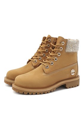 Кожаные ботинки JC x Timberland | Фото №1 Кожаные ботинки JC x Timberland | Фото №1