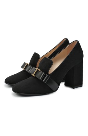 Женские замшевые туфли TOD’S черного цвета по цене 65300 руб., арт. XXW70C0DH800M5 | Фото 1 Женские замшевые туфли TOD’S черного цвета, арт. XXW70C0DH800M5 | Фото 1