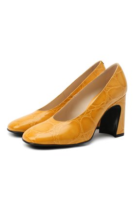 Женские кожаные туфли TOD’S желтого цвета по цене 49750 руб., арт. XXW83C0DE60XLX | Фото 1 Женские кожаные туфли TOD’S желтого цвета, арт. XXW83C0DE60XLX | Фото 1