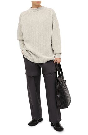 Мужские хлопковые брюки BOTTEGA VENETA темно-серого цвета по цене 63200 руб., арт. 626818/V0KF0 | Фото 2 Мужские хлопковые брюки BOTTEGA VENETA темно-серого цвета, арт. 626818/V0KF0 | Фото 2