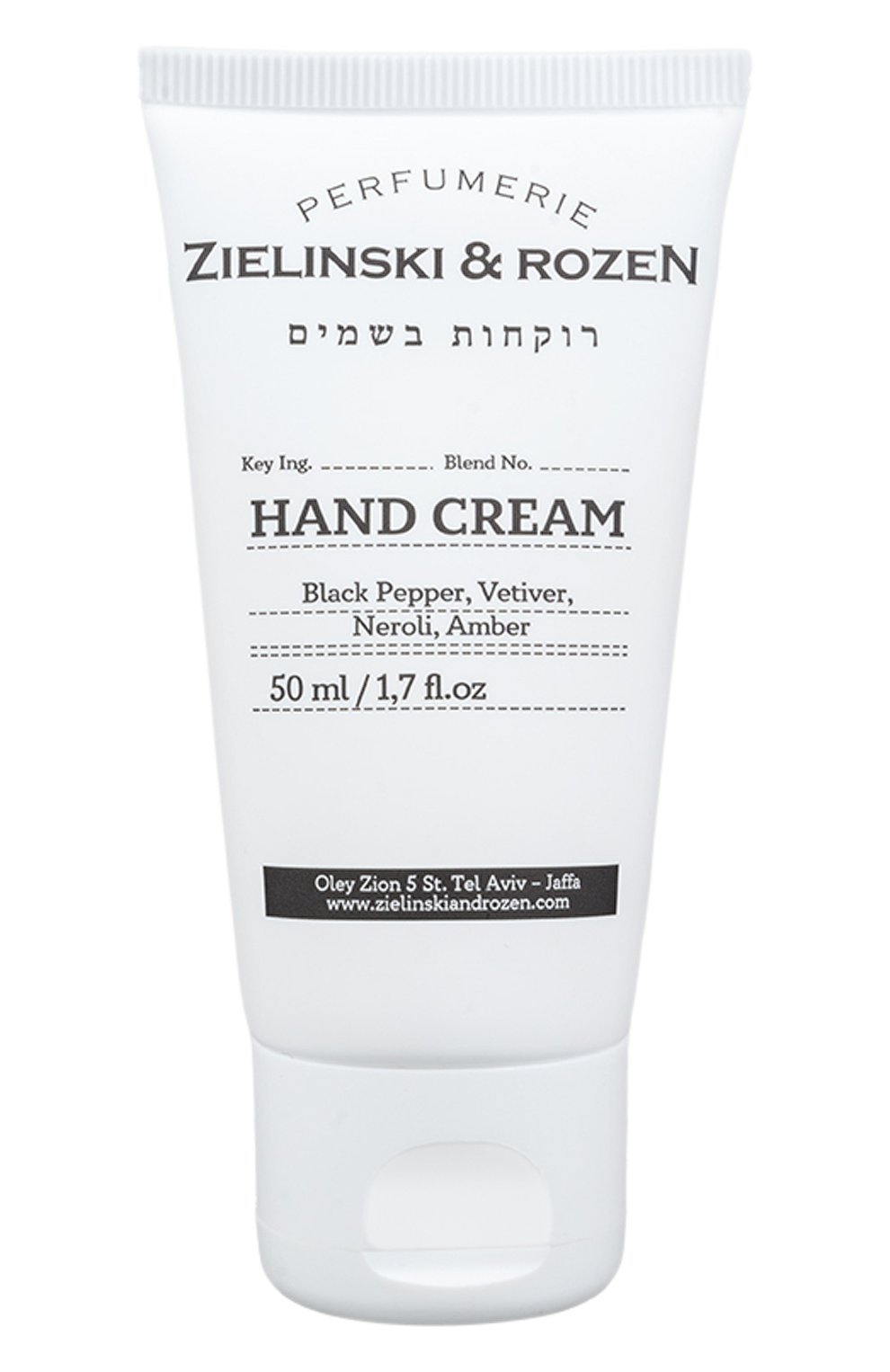 Крем для рук black pepper & amber, neroli (50ml) ZIELINSKI&ROZEN бесцветного цвета, арт. 7290018419007 | Фото 1 (Назначение: Для рук; Тип продукта: Кремы)