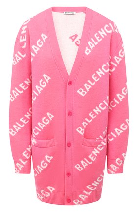 Женский шерстяной кардиган BALENCIAGA розового цвета по цене 96450 руб., арт. 620984/T1567 | Фото 1 Женский шерстяной кардиган BALENCIAGA розового цвета, арт. 620984/T1567 | Фото 1