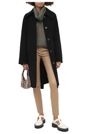 Женские кожаные леггинсы KITON бежевого цвета по цене 254000 руб., арт. D50171X05S03 | Фото 2 Женские кожаные леггинсы KITON бежевого цвета, арт. D50171X05S03 | Фото 2