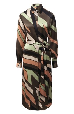 Женское шелковое платье KITON зеленого цвета по цене 164500 руб., арт. D50348K05T81 | Фото 1 Женское шелковое платье KITON зеленого цвета, арт. D50348K05T81 | Фото 1