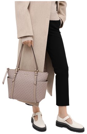 Женский сумка-шопер nomad MICHAEL MICHAEL KORS бежевого цвета по цене 23000 руб., арт. 30T0GNXT2B | Фото 2 Женский сумка-шопер nomad MICHAEL MICHAEL KORS бежевого цвета, арт. 30T0GNXT2B | Фото 2