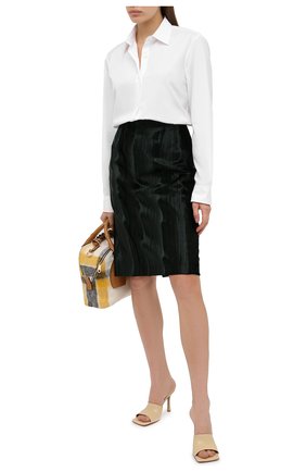 Женская юбка из вискозы и хлопка DRIES VAN NOTEN зеленого цвета по цене 35350 руб., арт. 202-10803-1250 | Фото 2 Женская юбка из вискозы и хлопка DRIES VAN NOTEN зеленого цвета, арт. 202-10803-1250 | Фото 2