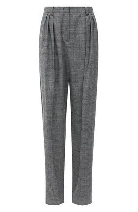 Женские шерстяные брюки EMPORIO ARMANI серого цвета по цене 53050 руб., арт. 9NP14T/92108 | Фото 1 Женские шерстяные брюки EMPORIO ARMANI серого цвета, арт. 9NP14T/92108 | Фото 1
