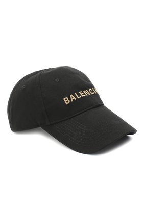 Женская хлопковая бейсболка BALENCIAGA черного цвета по цене 27700 руб., арт. 590758/310B2 | Фото 1 Женская хлопковая бейсболка BALENCIAGA черного цвета, арт. 590758/310B2 | Фото 1