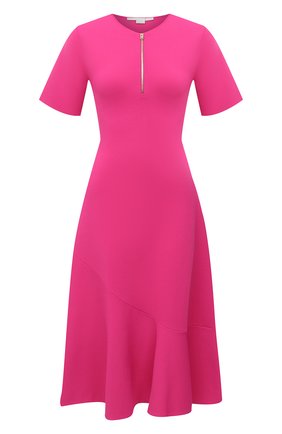 Женское платье из вискозы STELLA MCCARTNEY фуксия цвета по цене 117500 руб., арт. 601755/S2076 | Фото 1 Женское платье из вискозы STELLA MCCARTNEY фуксия цвета, арт. 601755/S2076 | Фото 1 (Рукава: Короткие; Длина Ж (юбки, платья, шорты): Миди; Женское Кросс-КТ: Платье-одежда; Случай: Повседневный; Материал внешний: Вискоза)