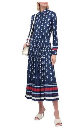 Женское платье VALENTINO синего цвета по цене 192500 руб., арт. UB3MJ02E5NA | Фото 2 Женское платье VALENTINO синего цвета, арт. UB3MJ02E5NA | Фото 2