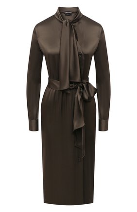 Женское платье TOM FORD хаки цвета по цене 251000 руб., арт. AB2868-FAX727 | Фото 1 Женское платье TOM FORD хаки цвета, арт. AB2868-FAX727 | Фото 1