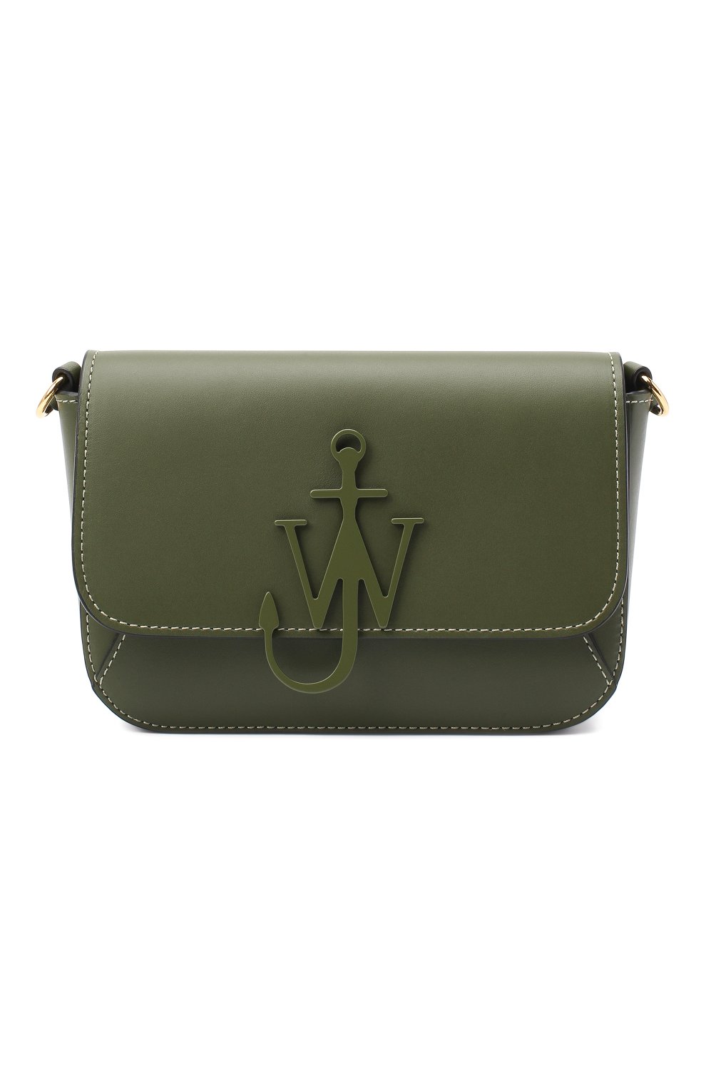 Женская сумка braided anchor JW ANDERSON зеленого цвета, арт. HB0237 LA0001 | Фото 1 (Сумки-технические: Сумки через плечо; Материал: Натуральная кожа; Размер: mini; Ремень/цепочка: На ремешке)