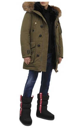 Мужские комбинированные сапоги DSQUARED2 черного цвета по цене 29550 руб., арт. SBM0008 11703502 | Фото 2 Мужские комбинированные сапоги DSQUARED2 черного цвета, арт. SBM0008 11703502 | Фото 2