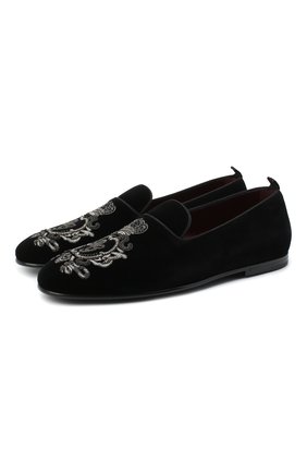 Мужские текстильные лоферы DOLCE & GABBANA черного цвета по цене 87550 руб., арт. A50422/AU442 | Фото 1 Мужские текстильные лоферы DOLCE & GABBANA черного цвета, арт. A50422/AU442 | Фото 1