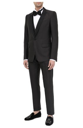 Мужские текстильные лоферы DOLCE & GABBANA черного цвета по цене 87550 руб., арт. A50422/AU442 | Фото 2 Мужские текстильные лоферы DOLCE & GABBANA черного цвета, арт. A50422/AU442 | Фото 2
