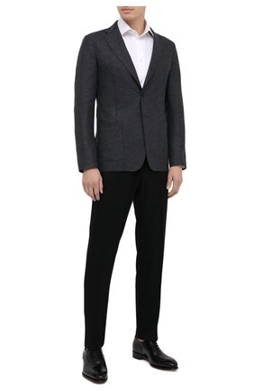 Мужской шерстяной пиджак GIORGIO ARMANI темно-серого цвета по цене 114000 руб., арт. 0WGGG0GS/T01VX | Фото 2 Мужской шерстяной пиджак GIORGIO ARMANI темно-серого цвета, арт. 0WGGG0GS/T01VX | Фото 2