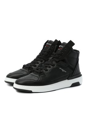 Мужские кожаные кеды wing mid GIVENCHY черного цвета по цене 57250 руб., арт. BH002JH0KP | Фото 1 Мужские кожаные кеды wing mid GIVENCHY черного цвета, арт. BH002JH0KP | Фото 1