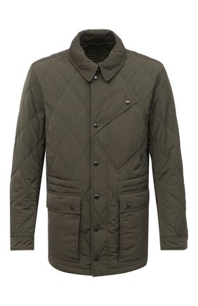 Мужская утепленная куртка TOM FORD хаки цвета по цене 317500 руб., арт. BV040/TF0567 | Фото 1 Мужская утепленная куртка TOM FORD хаки цвета, арт. BV040/TF0567 | Фото 1