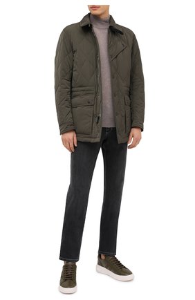 Мужская утепленная куртка TOM FORD хаки цвета по цене 317500 руб., арт. BV040/TF0567 | Фото 2 Мужская утепленная куртка TOM FORD хаки цвета, арт. BV040/TF0567 | Фото 2