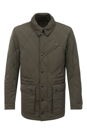 Мужская утепленная куртка TOM FORD хаки цвета, арт. BV040/TF0567 | Фото 1 (Материал внешний: Синтетический материал; Рукава: Длинные; Материал подклада: Синтетический материал; Стили: Кэжуэл, Милитари; Кросс-КТ: Куртка; Мужское Кросс-КТ: утепленные куртки; Длина (верхняя одежда): До середины бедра; Региональные ограничения белый список (Axapta Mercury): RU)
