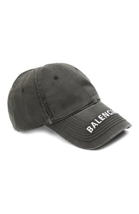 Мужской хлопковая бейсболка BALENCIAGA серого цвета по цене 29400 руб., арт. 617160/4A2B4 | Фото 1 Мужской хлопковая бейсболка BALENCIAGA серого цвета, арт. 617160/4A2B4 | Фото 1