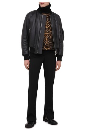 Мужской шерстяной свитер SAINT LAURENT коричневого цвета по цене 99500 руб., арт. 631490/YARC2 | Фото 2 Мужской шерстяной свитер SAINT LAURENT коричневого цвета, арт. 631490/YARC2 | Фото 2