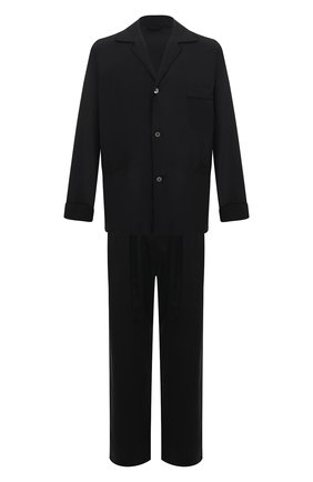 Мужская шелковая пижама BRIONI темно-синего цвета, арт. NBP30L/0943G | Фото 1 (Материал внешний: Шелк; Длина (брюки, джинсы): Стандартные; Рукава: Длинные; Длина (для топов): Стандартные; Кросс-КТ: домашняя одежда; Региональные ограничения белый список (Axapta Mercury): RU)