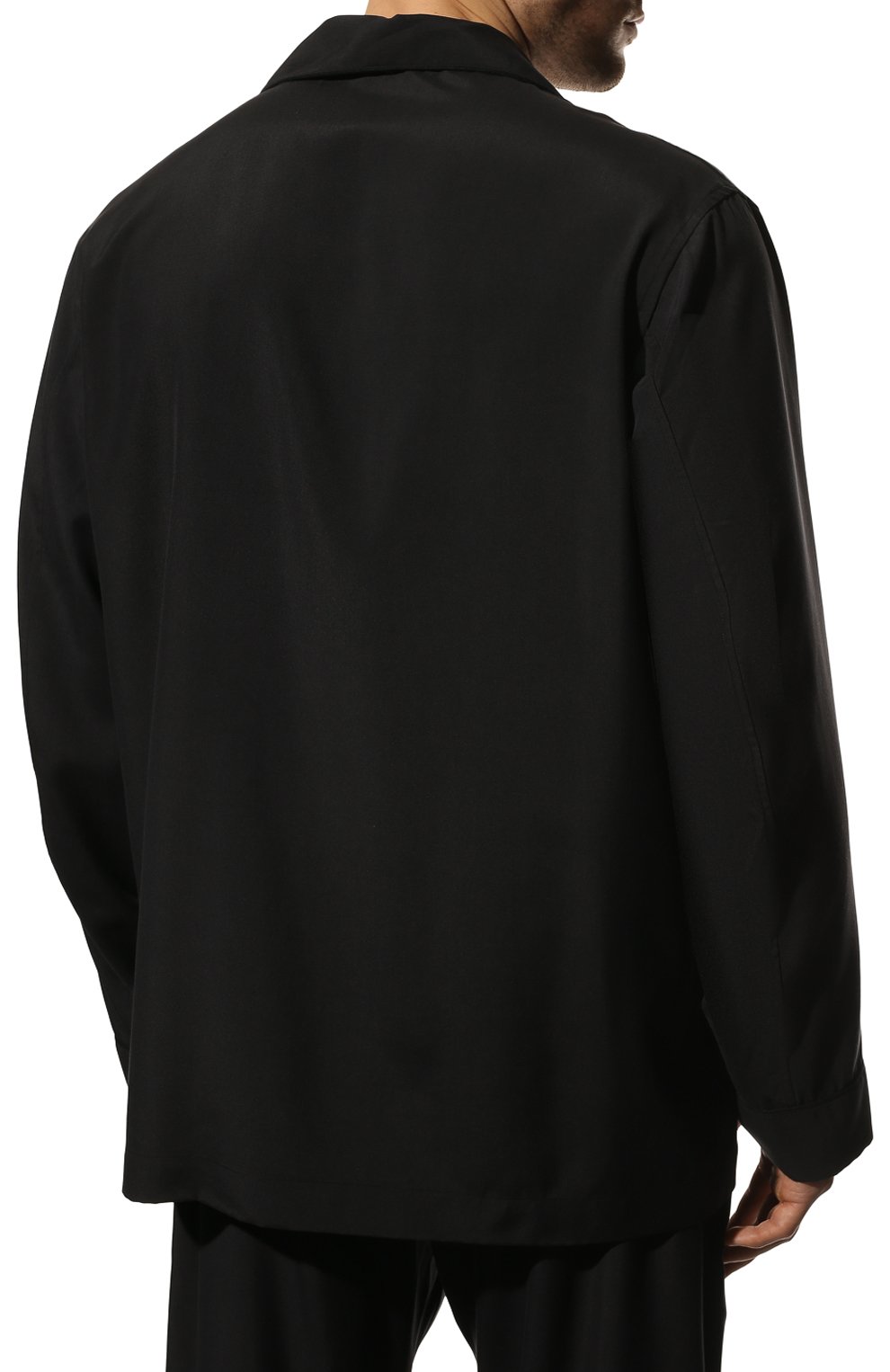 Мужская шелковая пижама BRIONI темно-синего цвета, арт. NBP30L/0943G | Фото 4 (Материал внешний: Шелк; Рукава: Длинные; Длина (брюки, джинсы): Стандартные; Кросс-КТ: домашняя одежда; Длина (для топов): Стандартные; Региональные ограничения белый список (Axapta Mercury): RU)