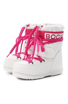 Детские сапоги BOGNER KIDS белого цвета по цене 18350 руб., арт. 403-7104/SESTRIERE JR. 3 | Фото 1 Детские сапоги BOGNER KIDS белого цвета, арт. 403-7104/SESTRIERE JR. 3 | Фото 1
