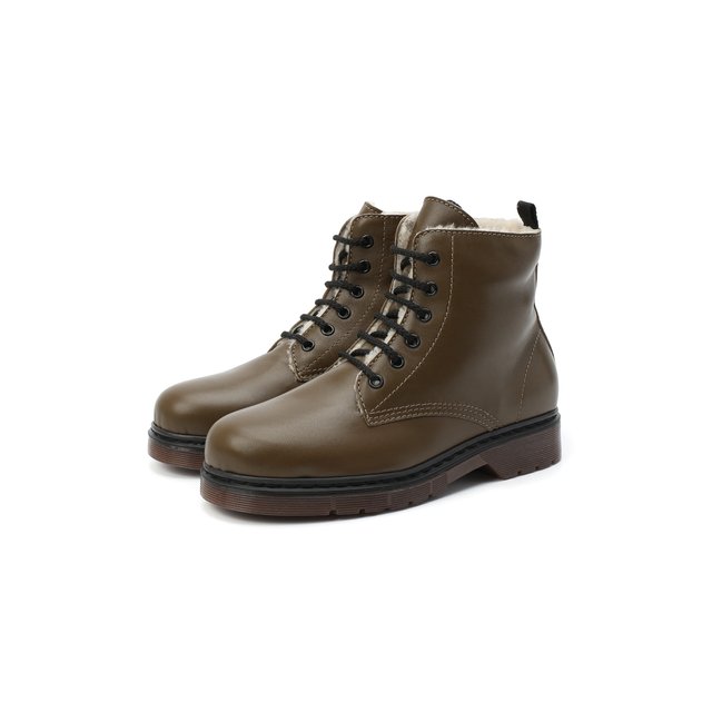 Кожаные ботинки Il Gufo G389/VITELL0/FUR/35-42