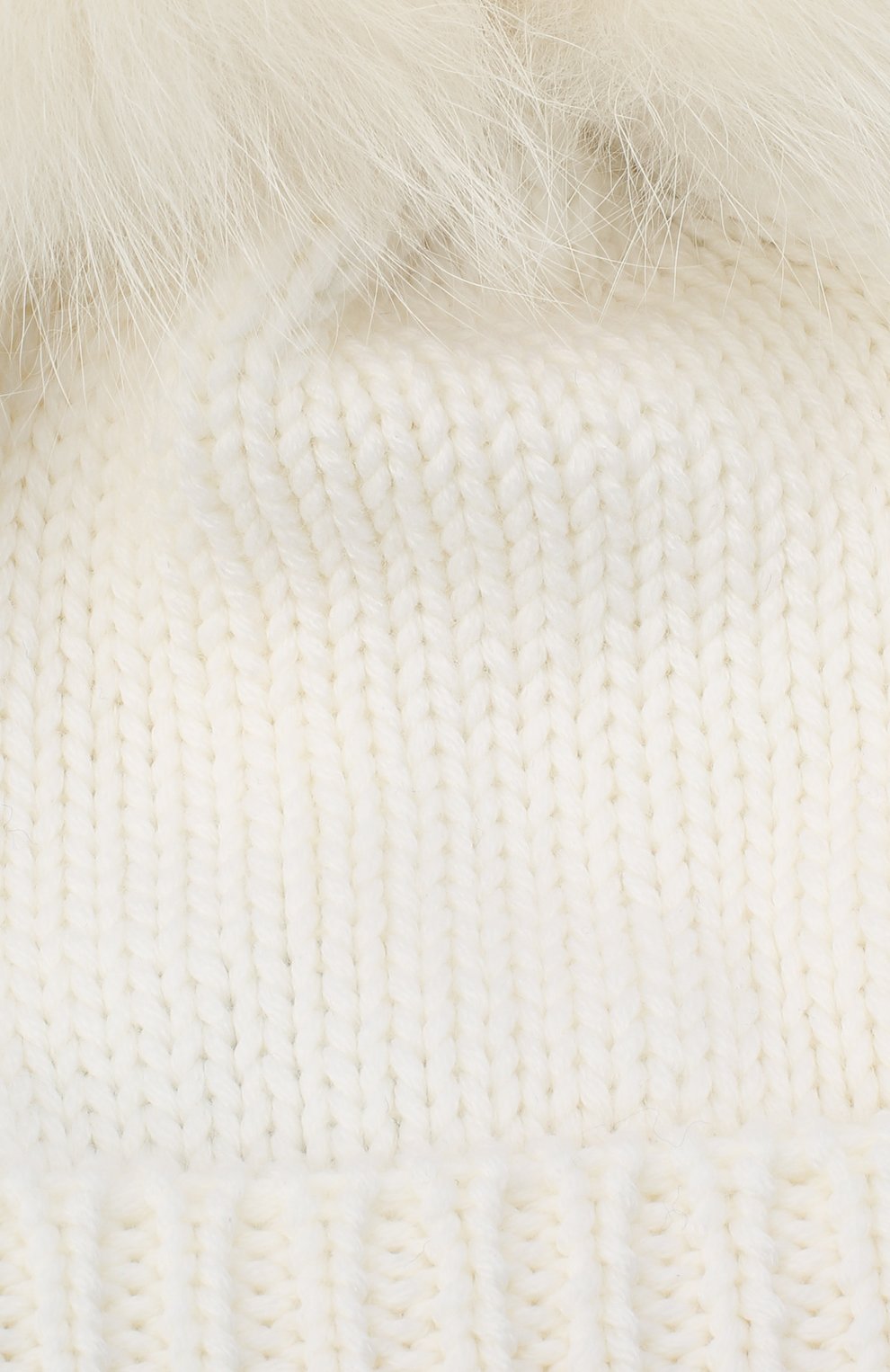 Детского шерстяная шапка с меховыми помпонами WOOLRICH белого цвета, арт. CFWKAC0078FR/UF0096 | Фото 3 (Материал: Текстиль, Шерсть; Региональные ограничения белый список (Axapta Mercury): RU)