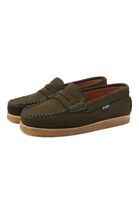 Детские замшевые мокасины ATLANTA MOCASSIN зеленого цвета по цене 9950 руб., арт. 9AT1NB032C3STT/28-34 | Фото 1 Детские замшевые мокасины ATLANTA MOCASSIN зеленого цвета, арт. 9AT1NB032C3STT/28-34 | Фото 1