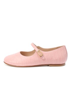 Детские кожаные туфли FENDI розового цвета по цене 44700 руб., арт. JFR321/TC3/32-39 | Фото 2 Детские кожаные туфли FENDI розового цвета, арт. JFR321/TC3/32-39 | Фото 2